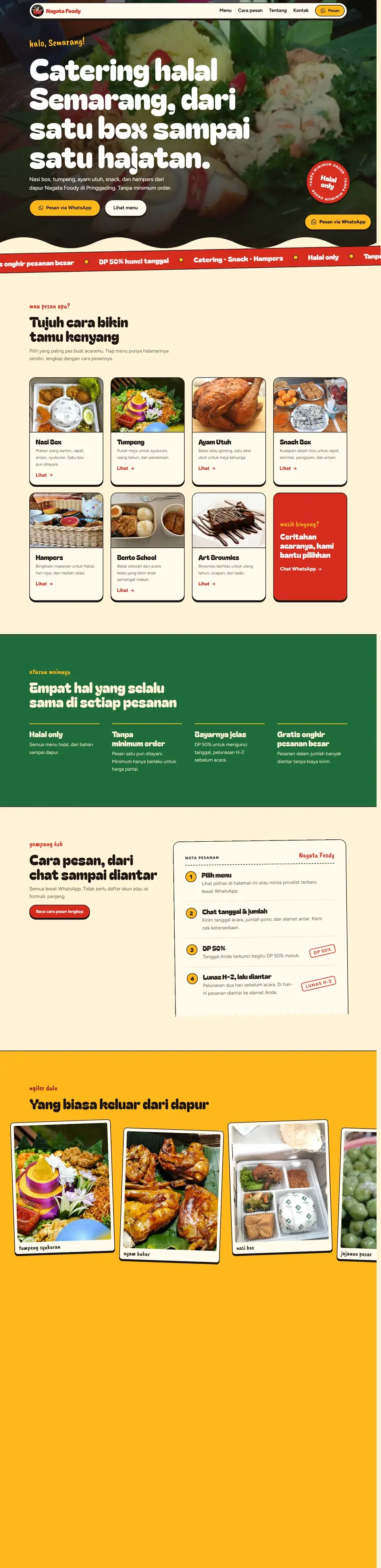 Tangkapan layar halaman penuh website Nagata Foody