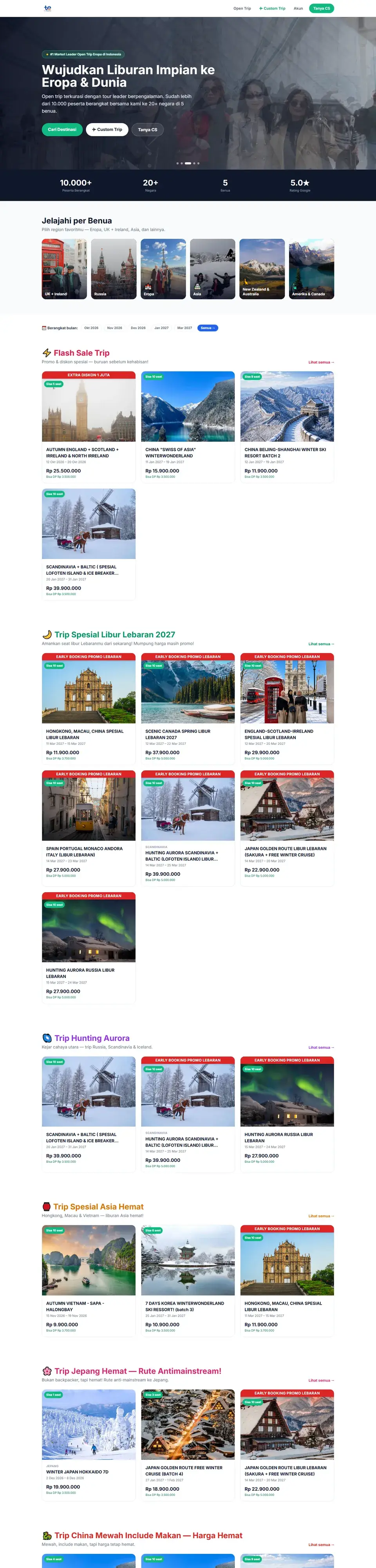 Tangkapan layar halaman penuh website Traveling Eropa